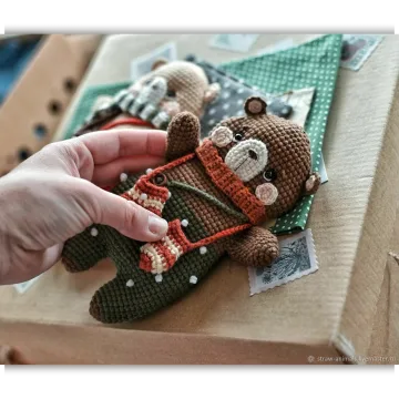 Пряничный медведь крючком