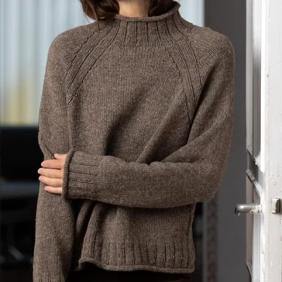 Простой свитер-реглан в стиле унисекс P1_Sweater, вязаный спицами сверху - Susanne Müller