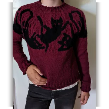 Пуловер Crazy Cats Pullover - Manja Vogelsang