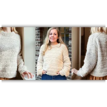 Пуловер рельефным узором Throwback - Notperfectknit