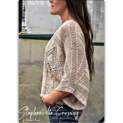 Пуловер с ажурными косами Stephenville Crossing - Jennifer Beale
