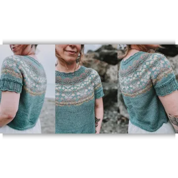 Пуловер с круглой кокеткой Alpine Bloom - Caitlin Hunter