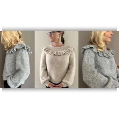 Пуловер с оборкой Chunky Frill Me - Вяжи.ру