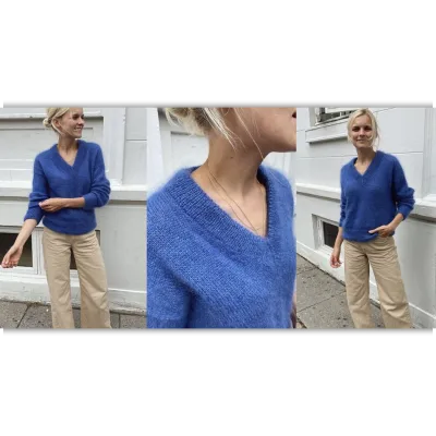 Пуловер Stockholm Sweater V-neck - PetiteKnit