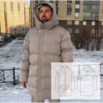 Пуховик "МЕДВЕДЬ" 44-64 - Катя Мхитарян
