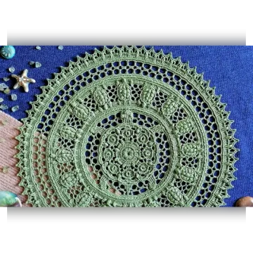 Рельефная салфетка крючком Черепаха - Дарья Дубчак