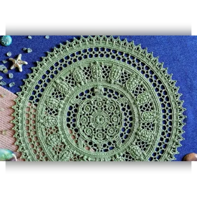 Рельефная салфетка крючком Черепаха - Дарья Дубчак