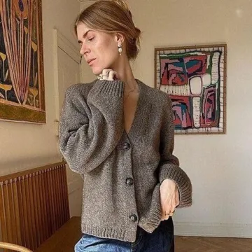 Роскошный кардиган вязаный спицами без швов Cardigan No10 - My Favorite Things