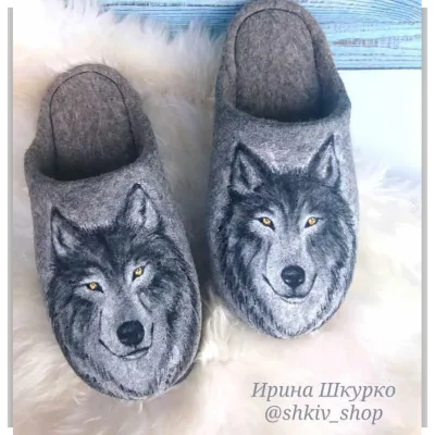 Роспись по войлоку. Волк - Ирина Шкурко