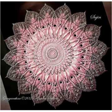 Саджири - Узор для фактурной салфетки крючком - GangarathnaDesigns