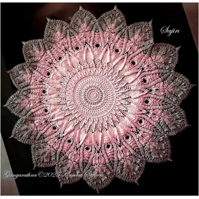 Саджири - Узор для фактурной салфетки крючком - GangarathnaDesigns