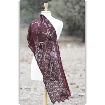 Шаль Crimson Blossom - Rosemary Hill