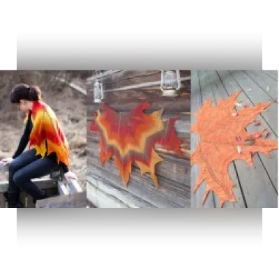 Шаль кленовый лист Maple Leaf - Вяжи.ру