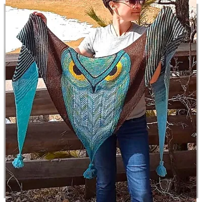 Шаль Owl - Natalia Moreva