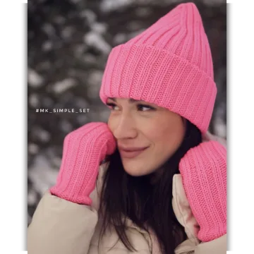 Шапка и митенки Simple_set - alisia___lisa