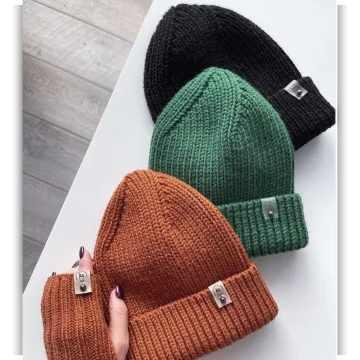 Шапка + митенки hat_street_bomb - feel.love.knit