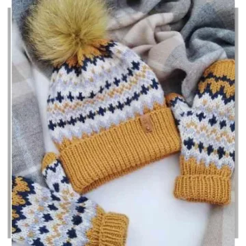 Шапка с жаккардом Doodle Hat - teplaya_and_masha