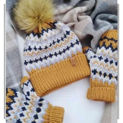 Шапка с жаккардом Doodle Hat - teplaya_and_masha