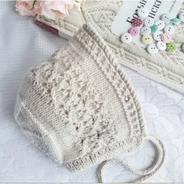 Шапочка Bonnet vanile - fluffy_kniting