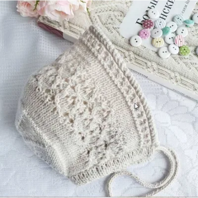 Шапочка Bonnet vanile - fluffy_kniting