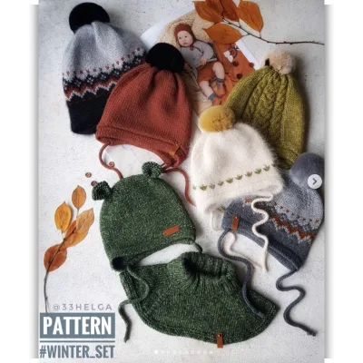 Шапочки+манишки Winter_set - Ольга Проноза