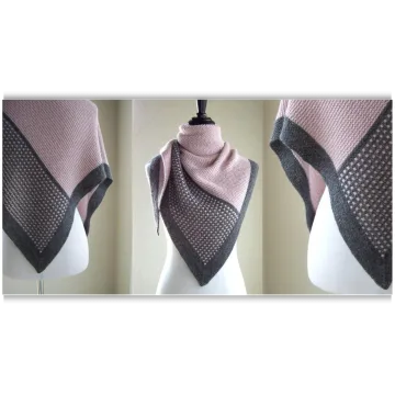 Серо-розовая шаль Pink Graphite - Melanie Rice