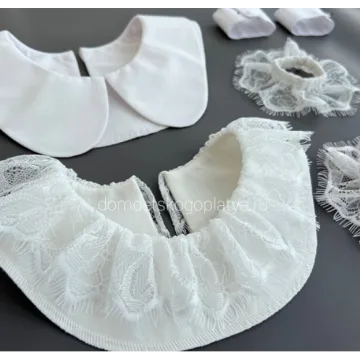 Съемные воротники и манжеты из хлопка и кружева