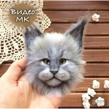 Создание броши Мей-кун в смешанной технике
