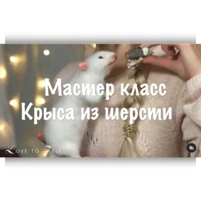 Созданию реалистичной крысы из шерсти - Екатерина Сосина