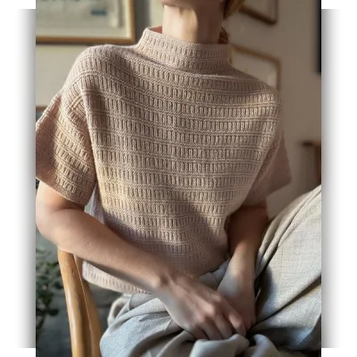 Стильная блуза Blouse no. 3, вязаная спицами сверху - My favourite things