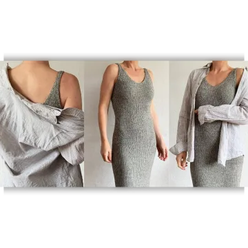 Стильное вязаное платье Twig Dress Light - Lene Rix