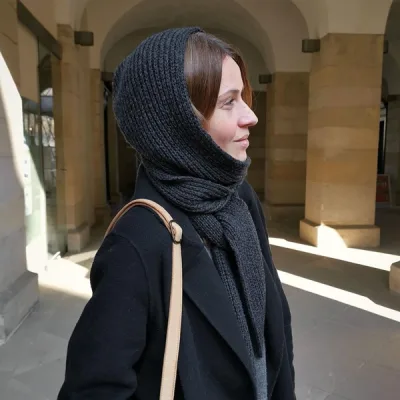 Стильный шарф-капюшон полупатентной резинкой Nomad - Susanne Müller