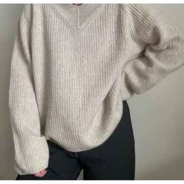 Свитер Chantal с V-образным вырезом - Morecaknit