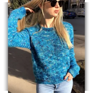 Свитер Космический мохер - zimawool