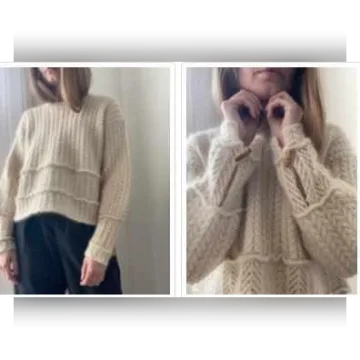 Свитер оверсайз с косами Sarang - Aegyoknit