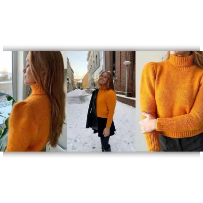 Свитер с рукавом фонарик Power Puff - Dreamknit