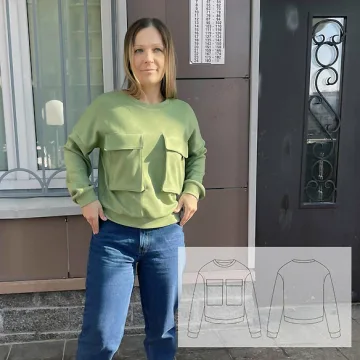 Свитшот Pocket. Размеры 44-64