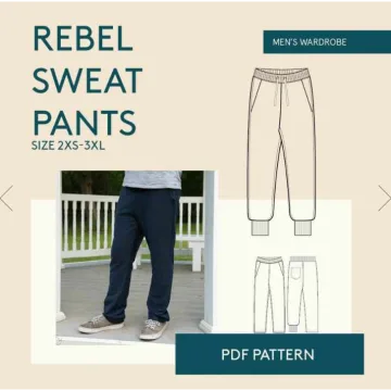 Sweat Pants Sewing Patern - выкройка спортивных штанов
