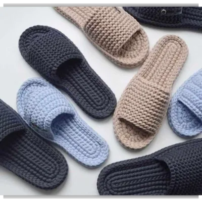 Тапочки на резиновой подошве с эластичным верхом - alivka_knit
