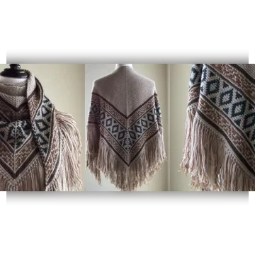 Тёплая шаль спицами Textile - Вяжи.ру