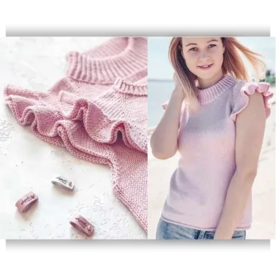 Топ Amelie, взрослый и детский - shapetko_knitwear