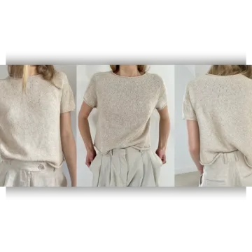 Топ с круглой кокеткой Plain Yoke Tee 20 Solo - Lene Holme Samsøe