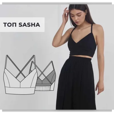 Топ Sasha ОГ 80-96 Рост 170 - Helpersew