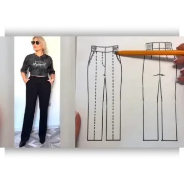 Трикотажные брюки на резинке, со стрелками