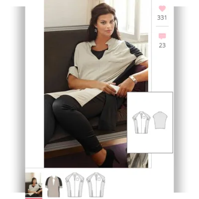 Туника №150 — выкройка из Burda 12/2012 - Burda Style