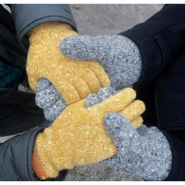 Твидовые перчатки: женские Essential и мужские Manly gloves - yuliagunaliknits