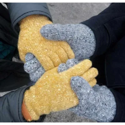 Твидовые перчатки: женские Essential и мужские Manly gloves - yuliagunaliknits