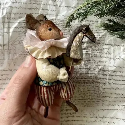 Ватная игрушка Мышка - cotton_toys_st