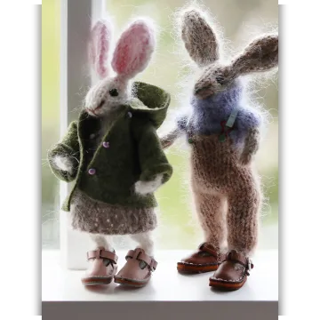Вязаная спицами кукла кролик Rabbit Doll - Claire Garland