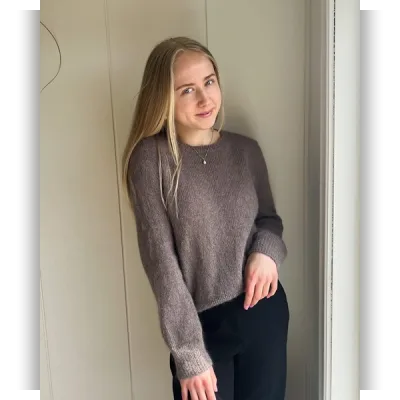 Вязаная спицами простая кашемировая блуза Maria - Lene Holme Samsøe, Le knit